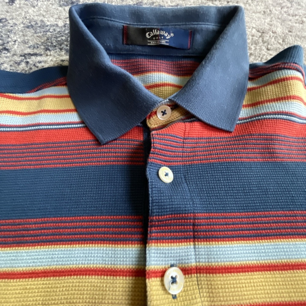 Callaway Golf Men's Striped Polo‎ Golf Shirt Large - Picture 2 of 10